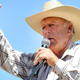 Rancher Cliven Bundy speaks during a news conference near his ranch April 24, 2014, in Bunkerville, Nev. The Bureau of Land Management and Bundy have been locked in a dispute for a couple of decades over grazing rights on public lands.
David Becker/Getty Images